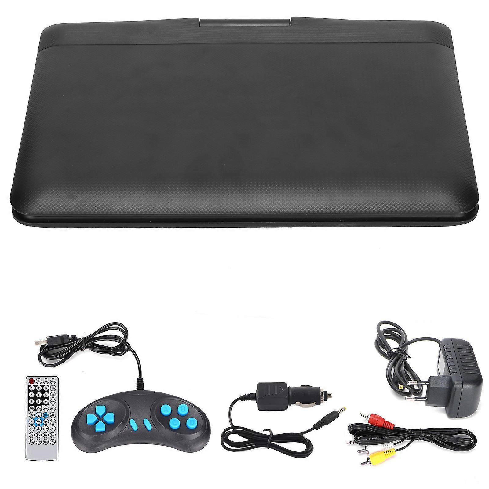 Handheld HD DVD Player for Children with Remote Control & Versatile Functions - EU Voltage (Black)