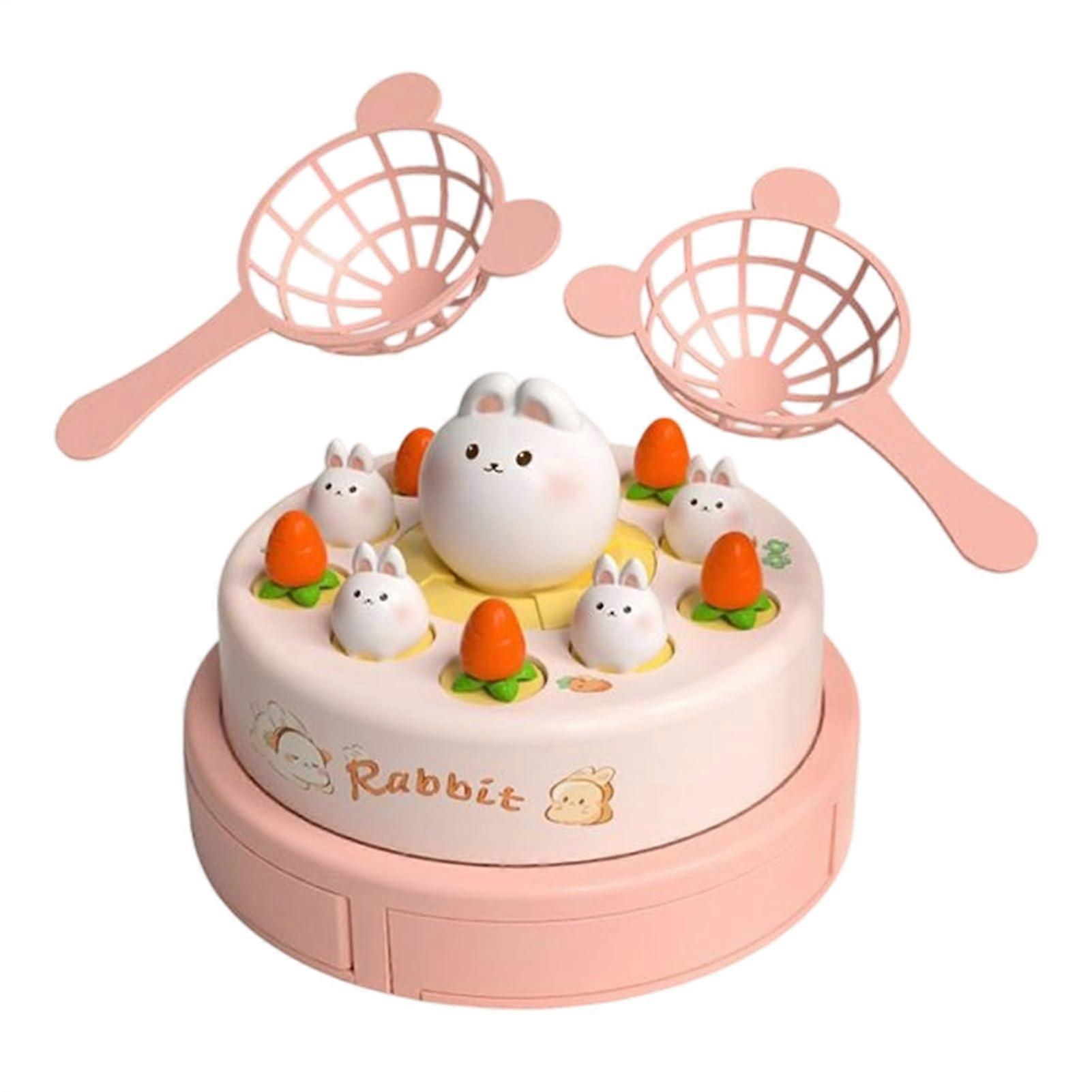 Jump and Catch Game  Bunny Musical Rotating Hop and Catch Game  Portable Interactive Activity Game for Birthday Camping Garden Fun