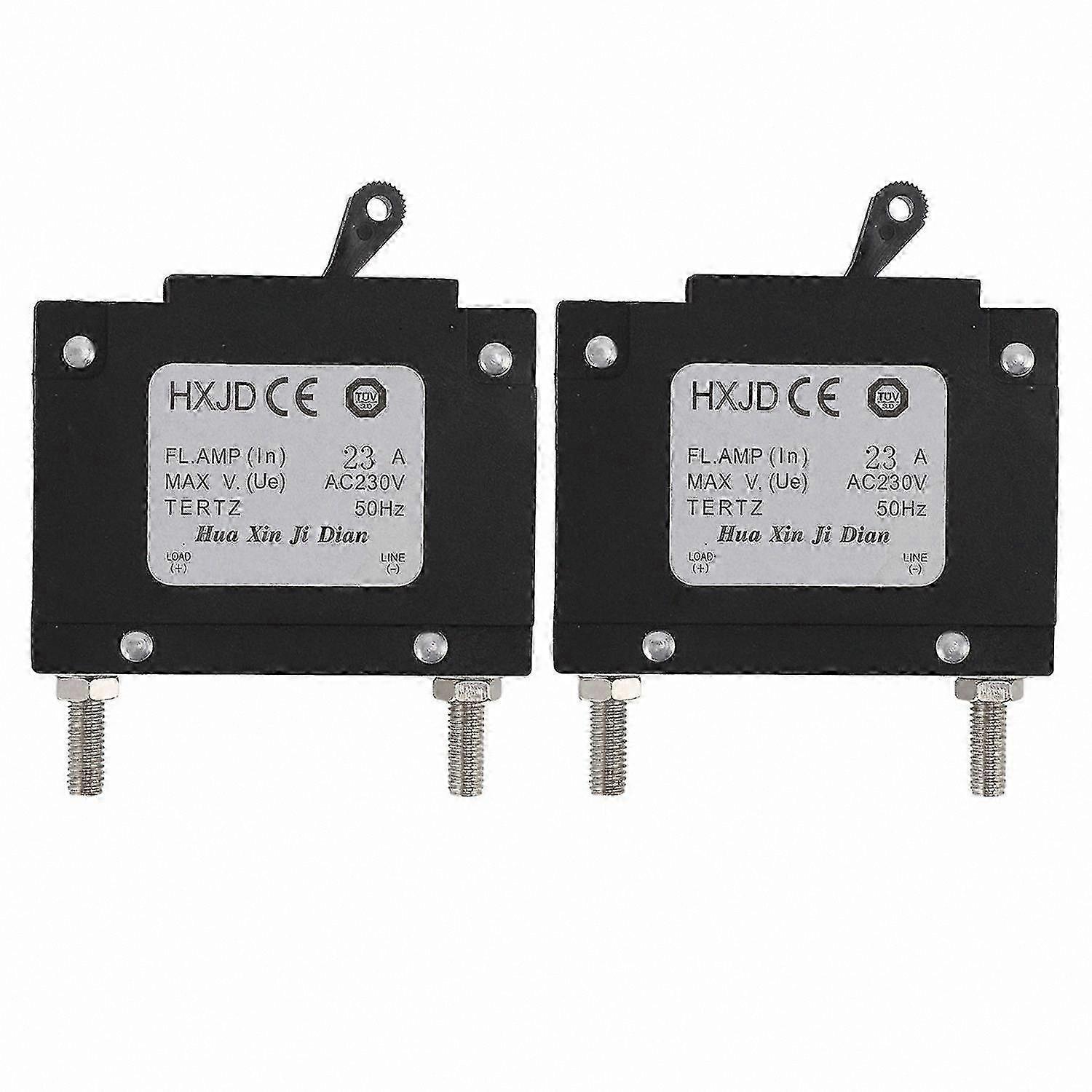 2-Pack 23A Circuit Breaker with Switch for Petrol Generators Safety-Compatible Professional Use