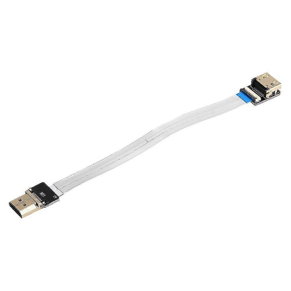 Connecteur d’interface HDMI standard Soft 90 A3 Tête Plate Mâle Vers A4 Femelle Base Adaptateur (15cm)