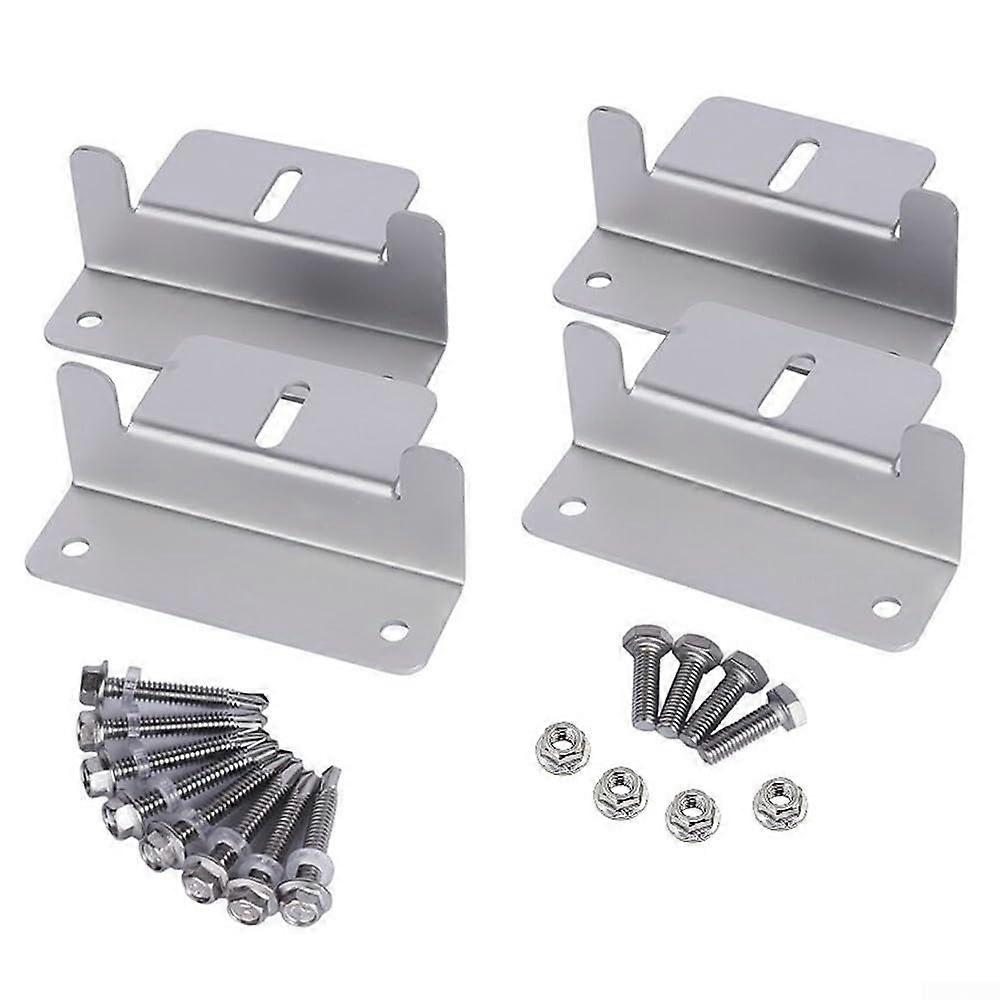 Efficient Solar Panel Z Bracket Kit 4pcs Lightweight Aluminum Suitable for RVs, Boats, and Cabins