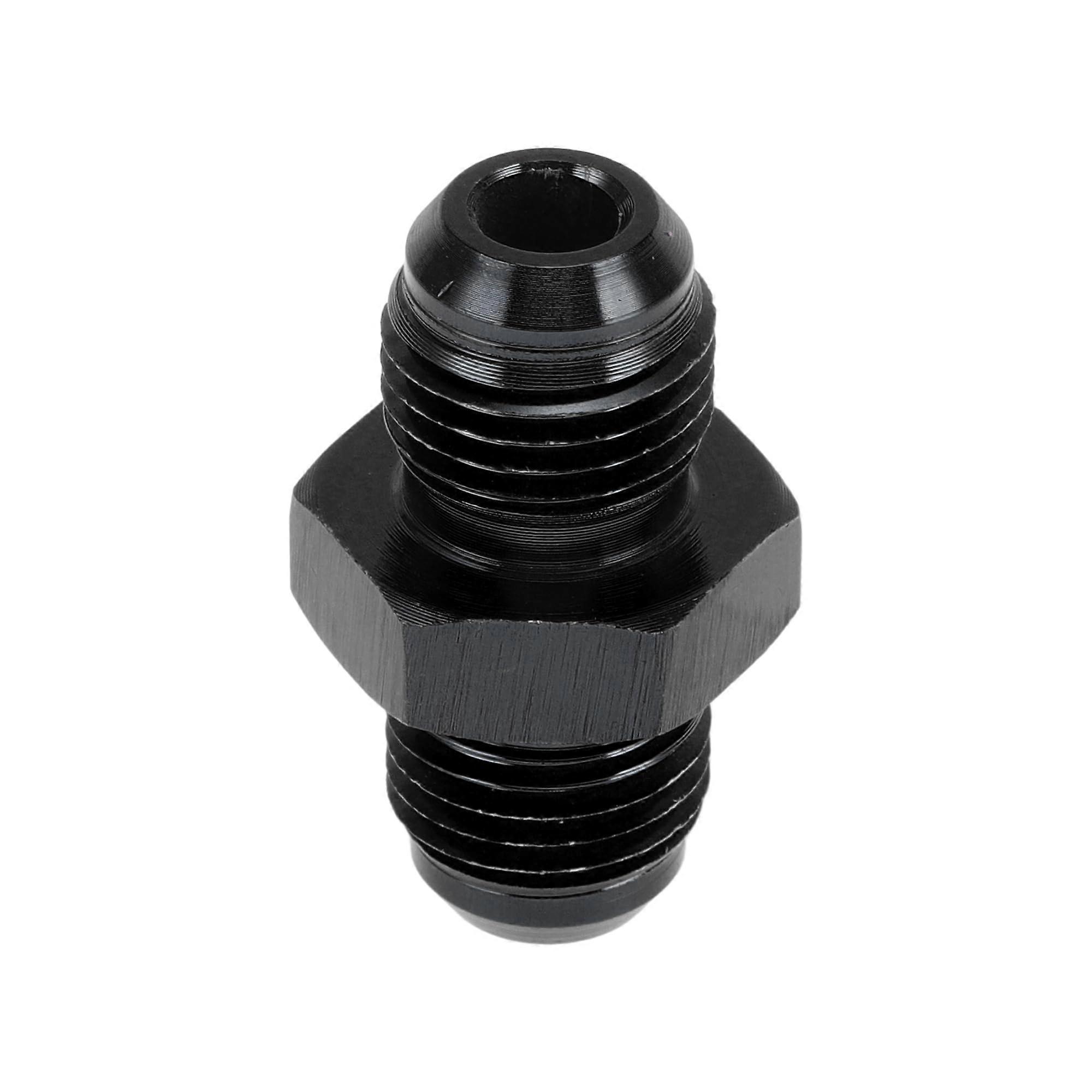 Male Flare Reducer Hose Fitting Adapter AN6 to AN6, Aluminium Black Fuel Line Connector for High-Performance Applications