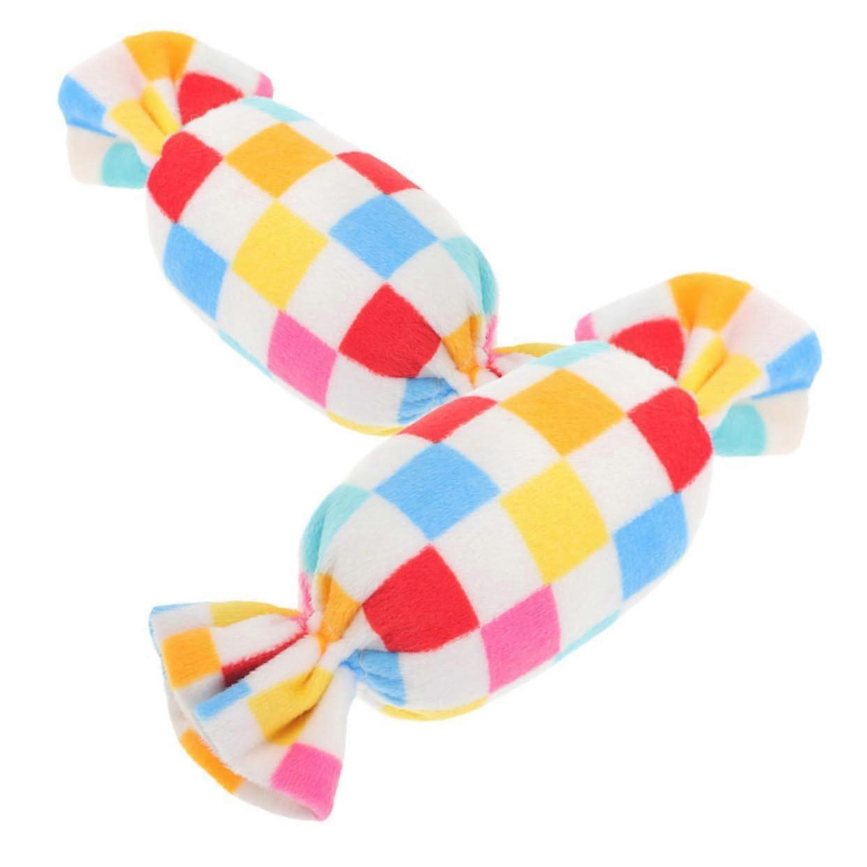 Candy Shaped Dog Chew Toys - 2-Pack Interactive Teething Toys For Puppies, Safe Pet Use, Teeth Grinding Reinforcement