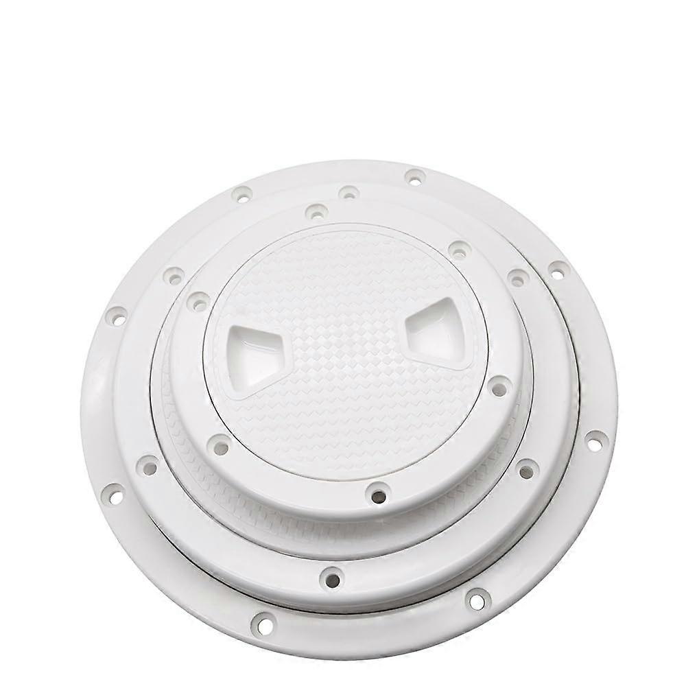 ABS Round Deck Hatch Cover NonSlip for Marine Boat Kayak White 8 Inch