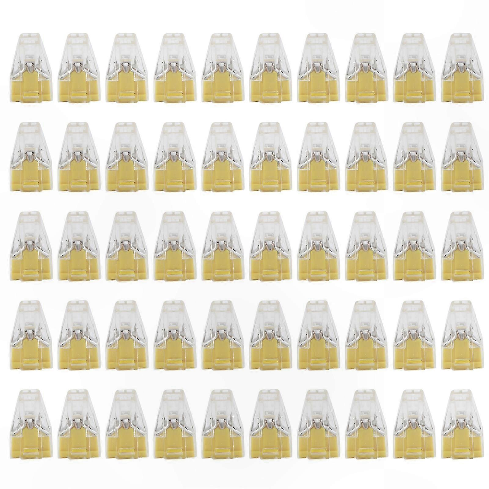 50Pcs Push-in Wire Connectors Quick Electric Cable Terminal Block Kit for Efficient Wiring Solutions