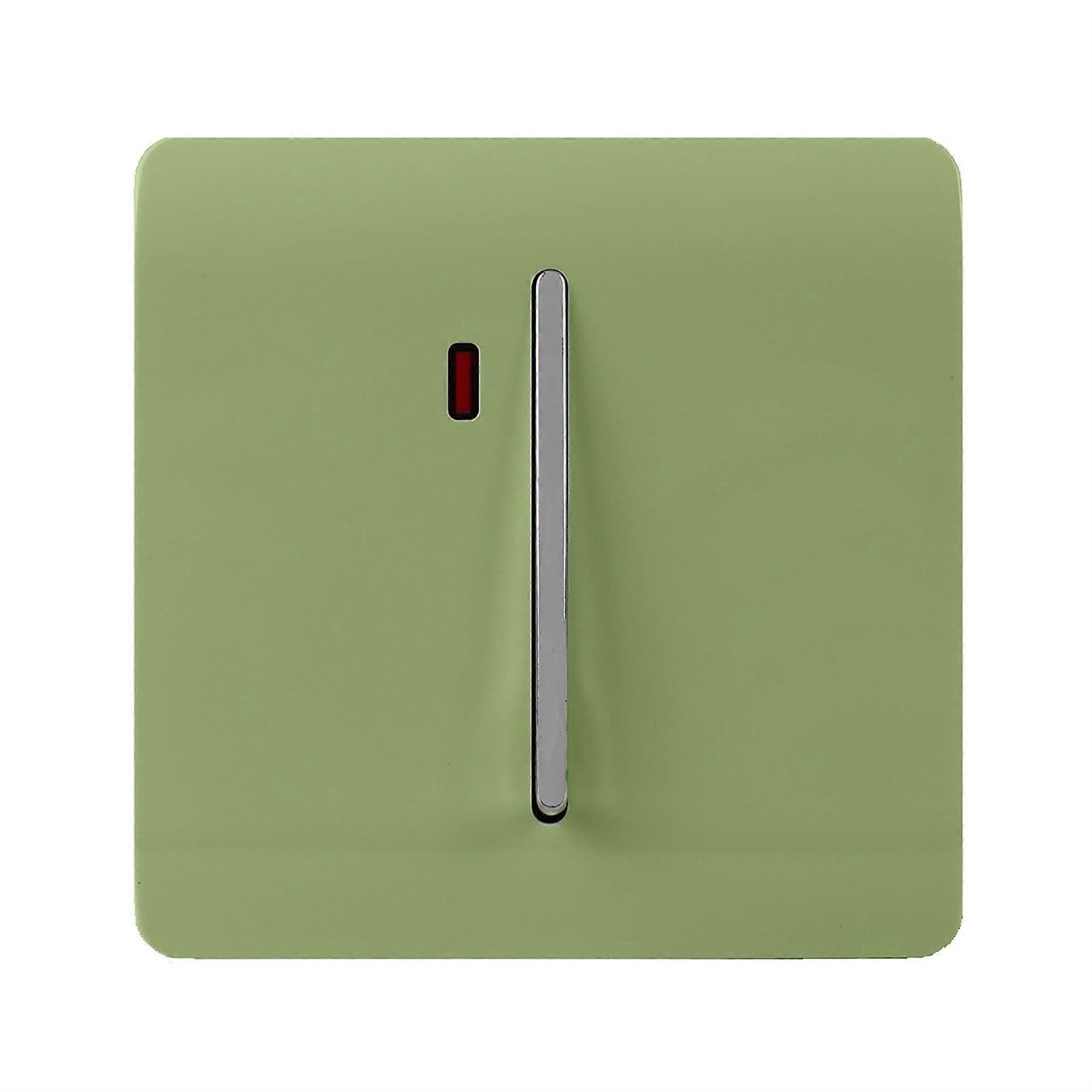 Trendi Artistic Modern Glossy 45 A Tactile Light Switch & Neon Insert Moss Green