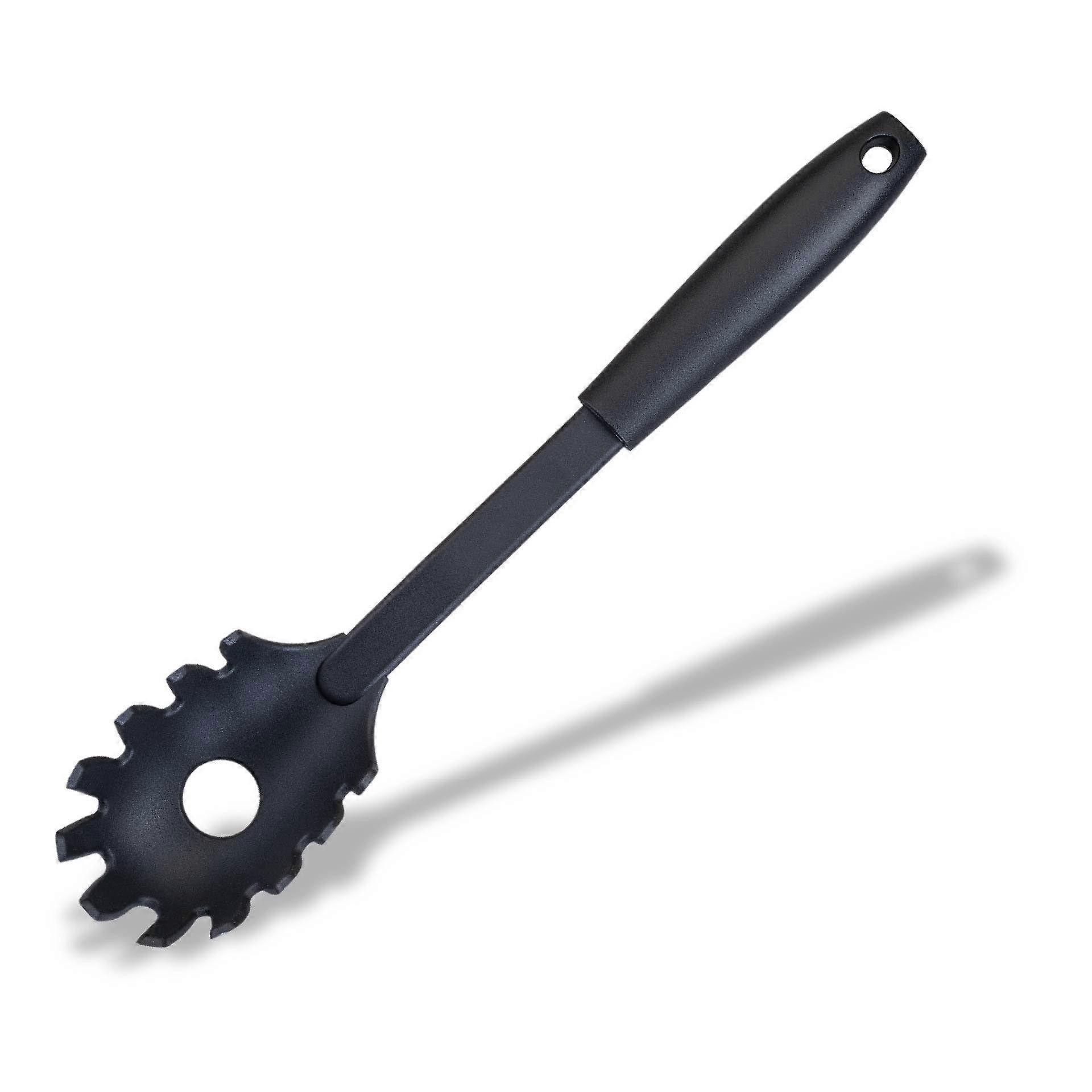 INITIAL Spaghetti Spoon Nonstick Plastic Pronged Pasta Fork With Portion Measure 30cm Heat Resistant 200C
