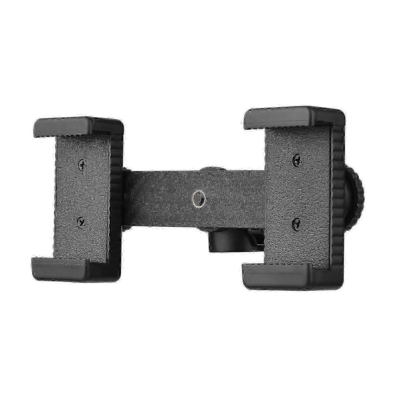 Double Phone Holder Tripod Mount Adapter Horizontal Vertical Shooting For Phone Selfie Video Live