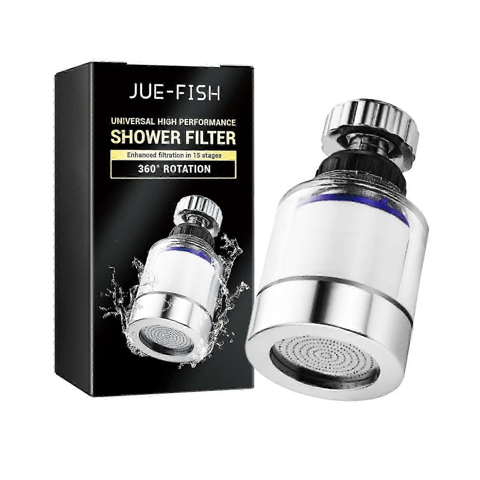 Jue Fish Faucet Filter 360 Rotating Head Filter Shower Water Outlet Kitchen Home Water Purifier