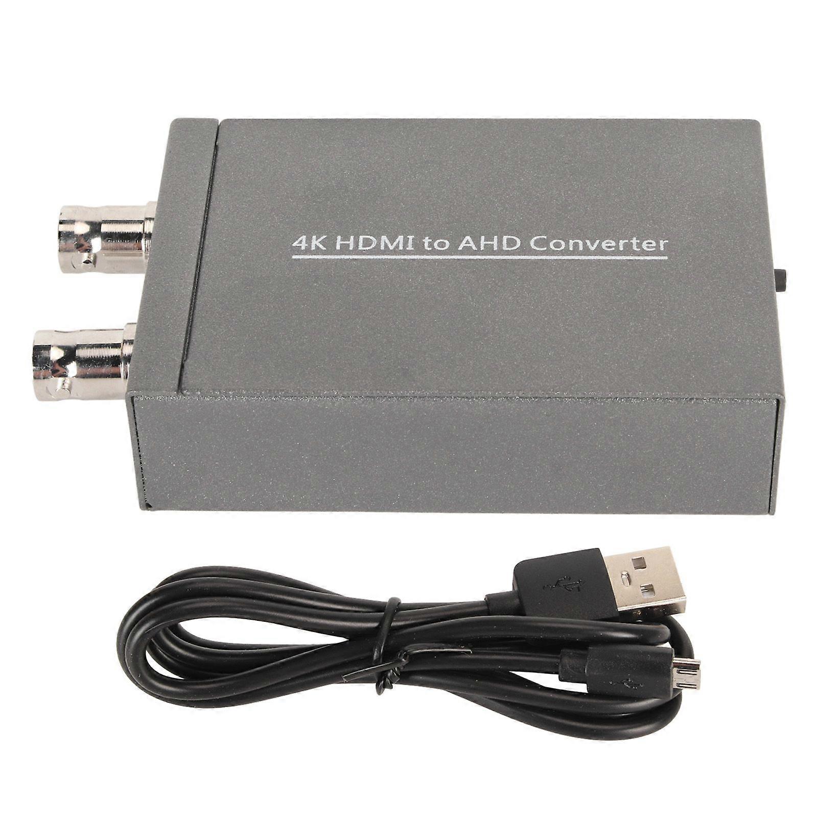 HD Multimedia Interface to AHD Converter 4K 1080P 1 in 2 Out Coaxial Conversion Loop Output Adapter for HD CCTV Camera