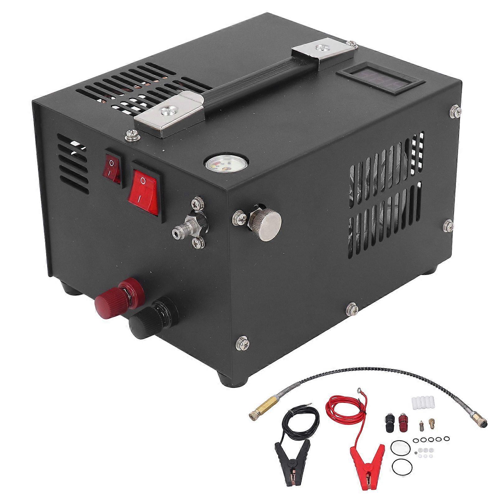 Portable Air Compressor High Pressure Electric PCP Compressor Pump Oil Water Free DC12V 4500Psi 30Mpa