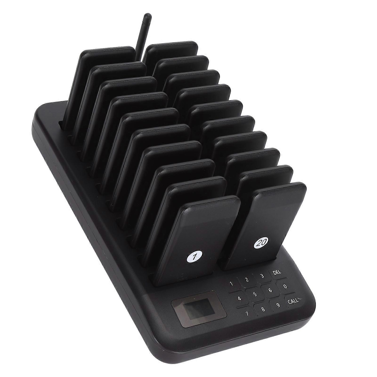 Coaster Paging System 20 Pagers Wireless Long Range 800m Wine Red