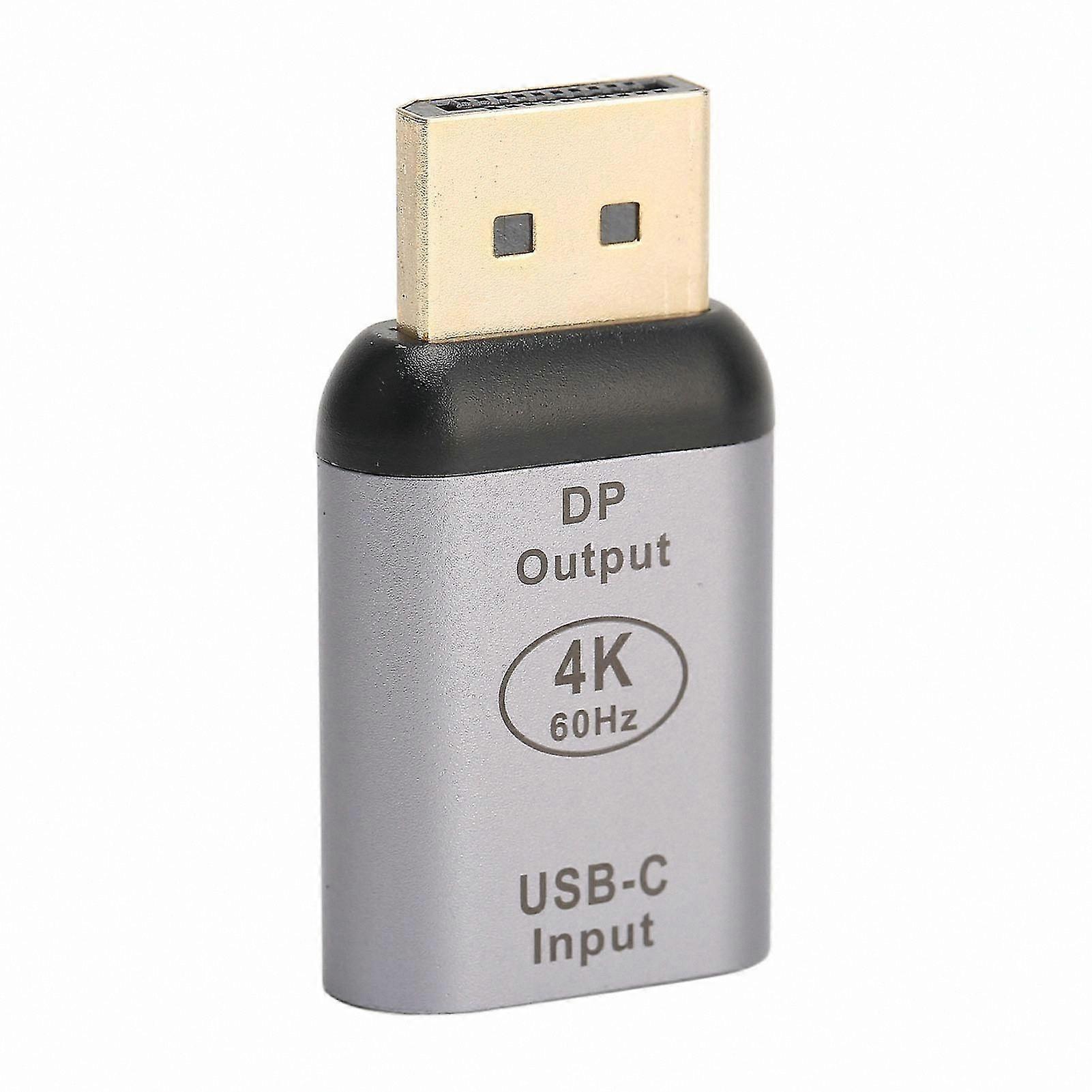 4K 60Hz USB C to DisplayPort Adapter Portable Plug and Play Compatible with Windows Android macOS Devices
