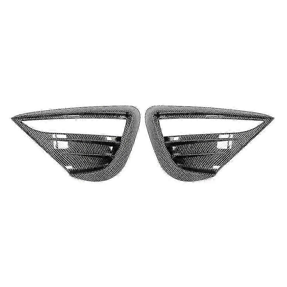 Front Bumper Fog Light Cover Trim for Tesla Model Y 2021-2024, Lamp Hoods Surround Protector Spoiler Blade