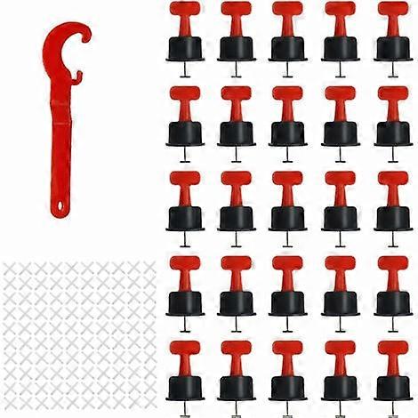 126Pcs Flat Ceramic Tile Leveling System Floor Wall Construction Tools Tile Leveling System Kit for Tile