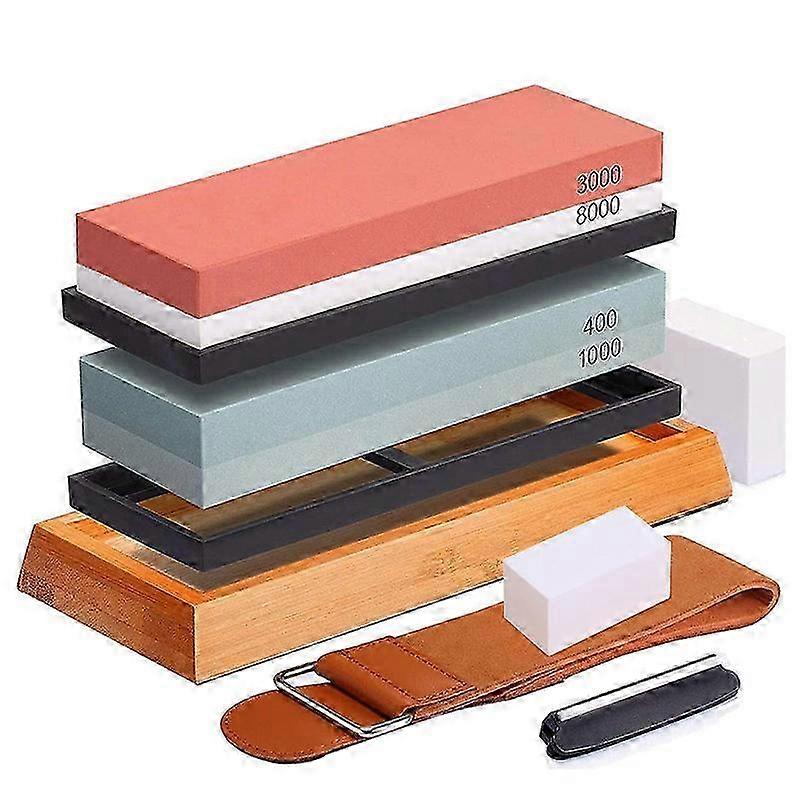 2025 A sharpening stone, grit 400/1000 3000/8000, for all knives, non-slip base