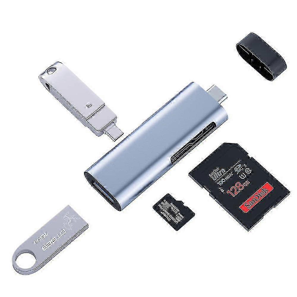 2025 Type-c Microsd Card Reader With Usb 3.0 Super Speed Technology, Supports Micro Sd And Micro Sd For Window, Mac Os X And Andriod