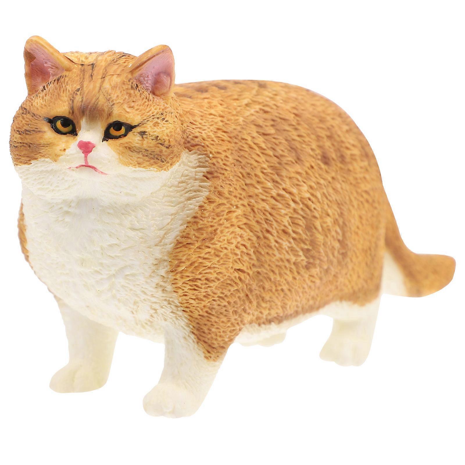 Plastic Cat Figurines Simulation Cat Toy for Kids Decorative 4Pcs Set