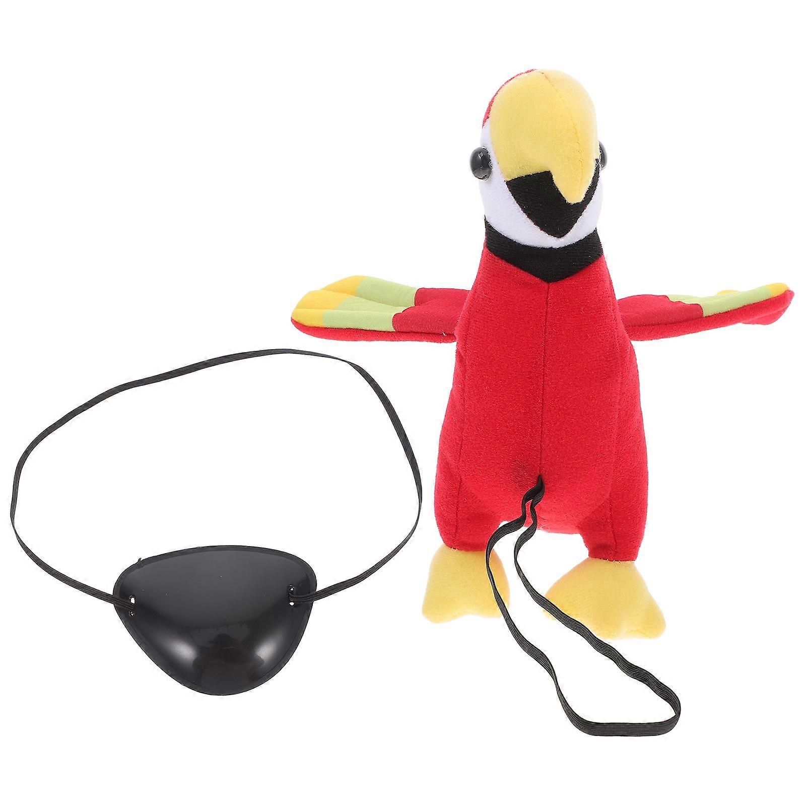 Stuffed Parrot on Shoulder for Pirate Costume Decor 2Sets Assorted Colors