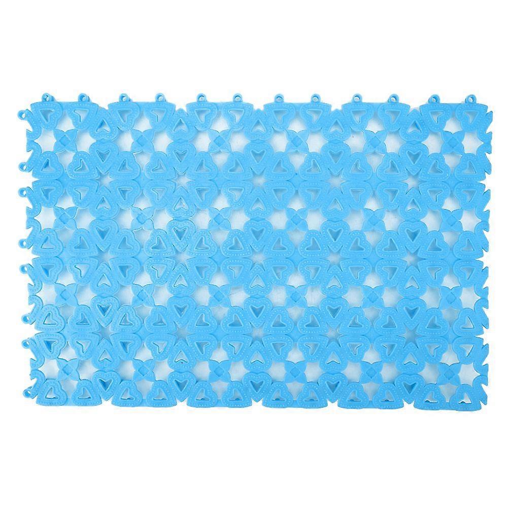 Dog Cat Pet Mat Plastic Spliced Hollow Anti slip Pads for Pet Cage Mat Bathroom Floor (Blue)