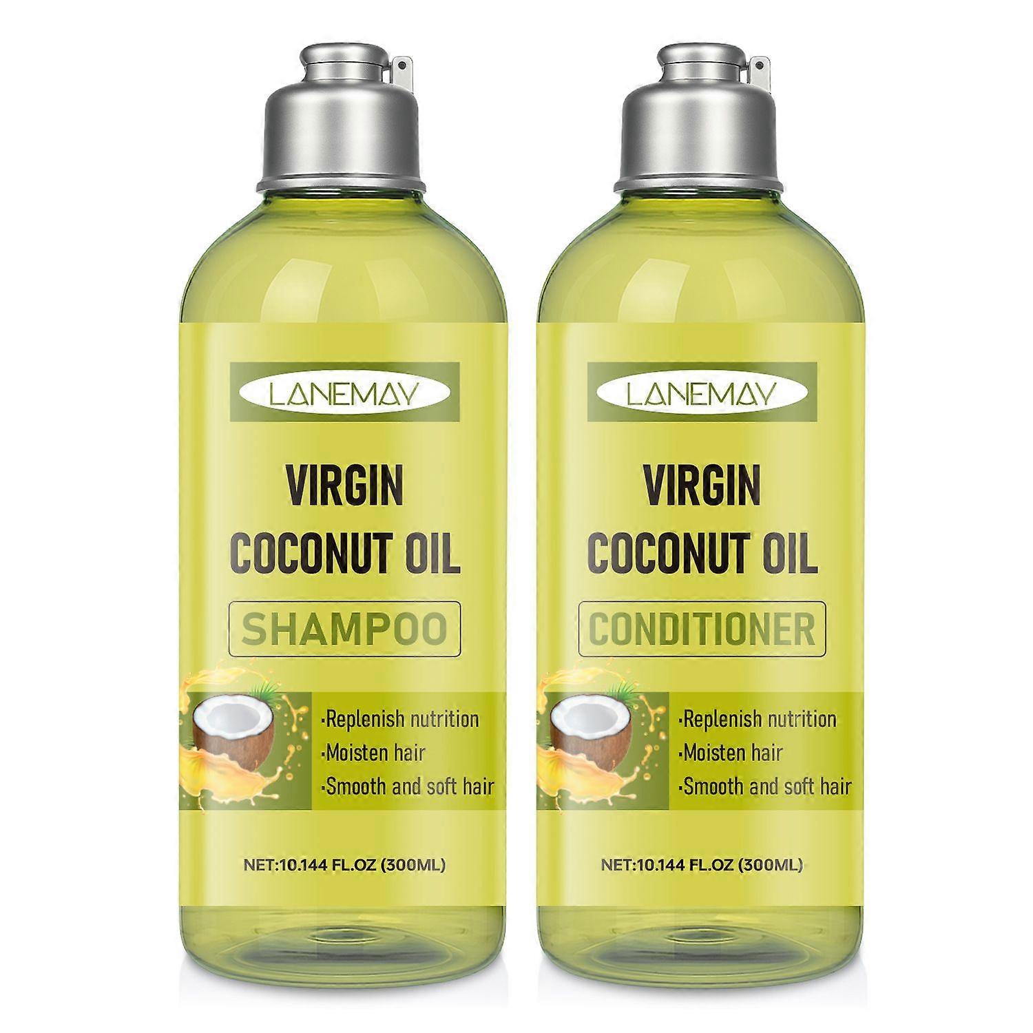 Coconut Shampoo and Conditioner Set - Sulfate Free and Paraben Free Intense Moisturizing Treatment - For Hydrating Your Scalp and Restoring Dry and Da