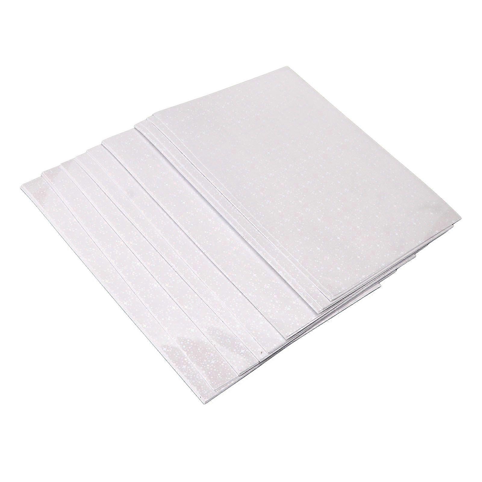 50 Sheets Holographic Cold Laminate Sheet Cuttable Waterproof Scratch Resistant A4 Cold Laminating Sheets for Badge Type 2