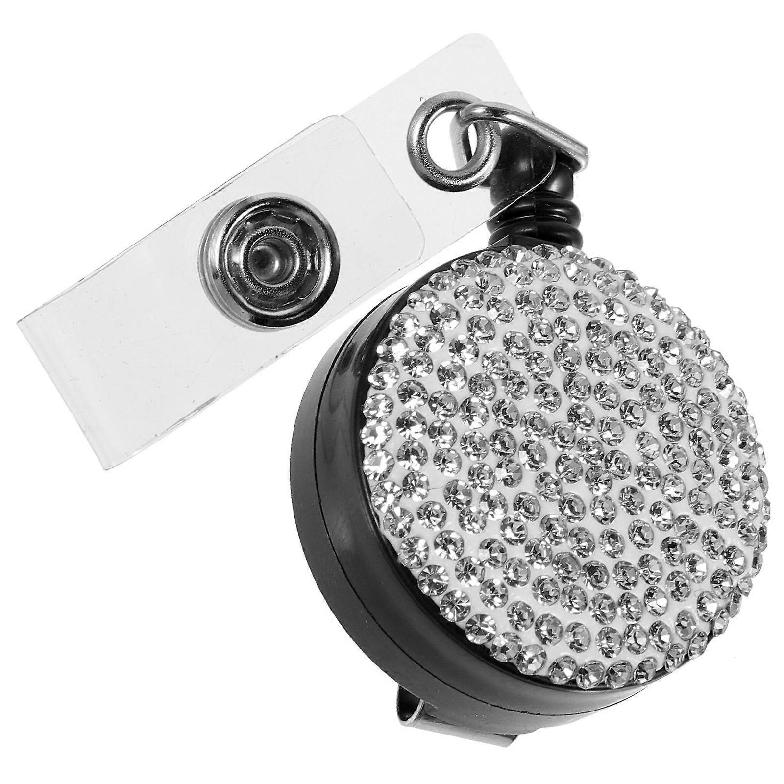 Rhinestone Retractable Badge Holder for Work Badges Accessories