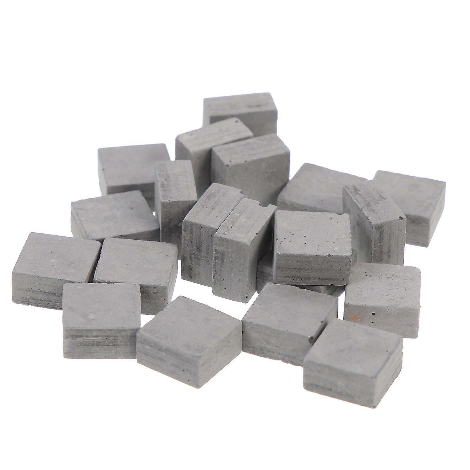 Miniature Bricks Micro Landscape Brick Model for DIY Use 20Pcs Grey