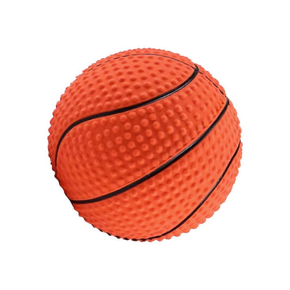 Dog Chew Toy Basketball Shape for Dental Health 2Pcs Interactive Molar Toys