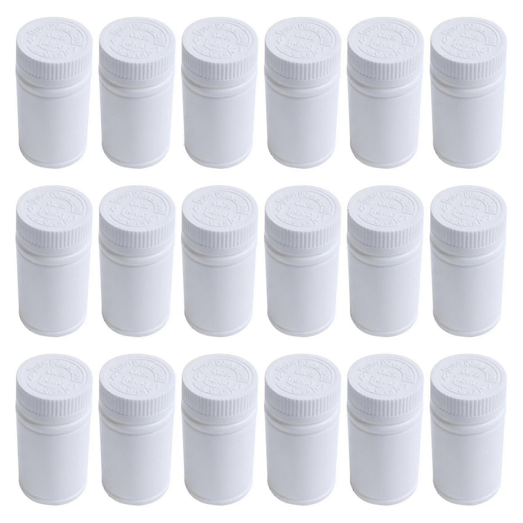 Plastic Empty Medicine Bottles Pill Tablet Container Holder 9pcs White