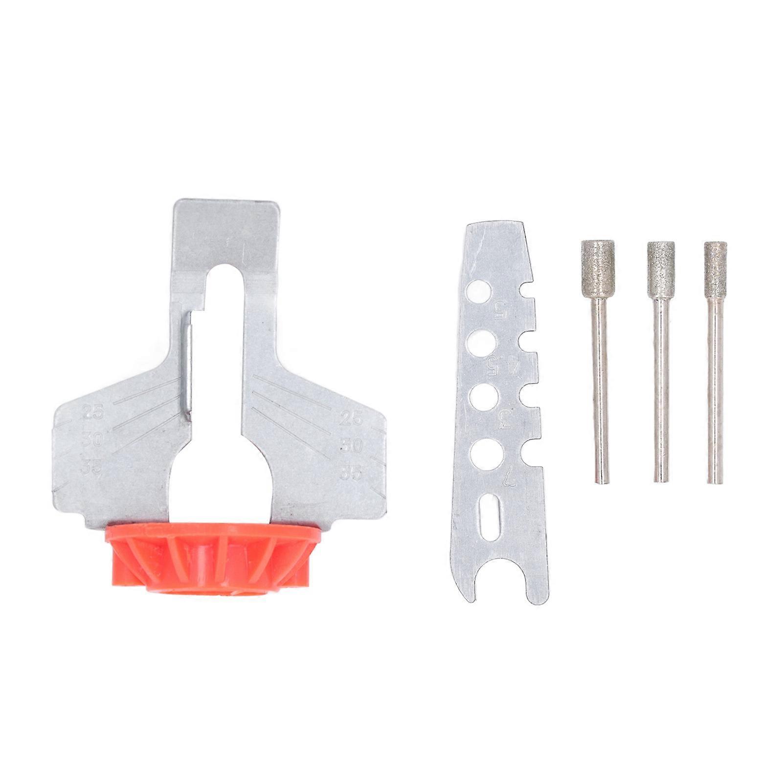 Kit d'affûtage rotatif pour tronçonneuse en acier rapide, rouge
