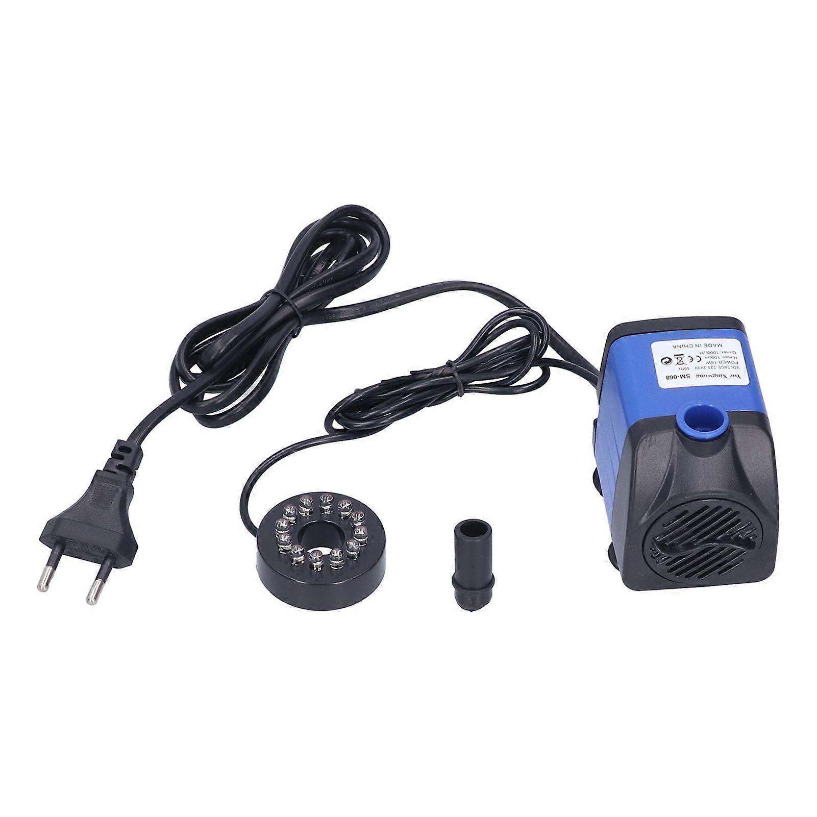 3 in 1 Submersible Fountain Pump Fish Tank Water Pump with 7Color LED Light