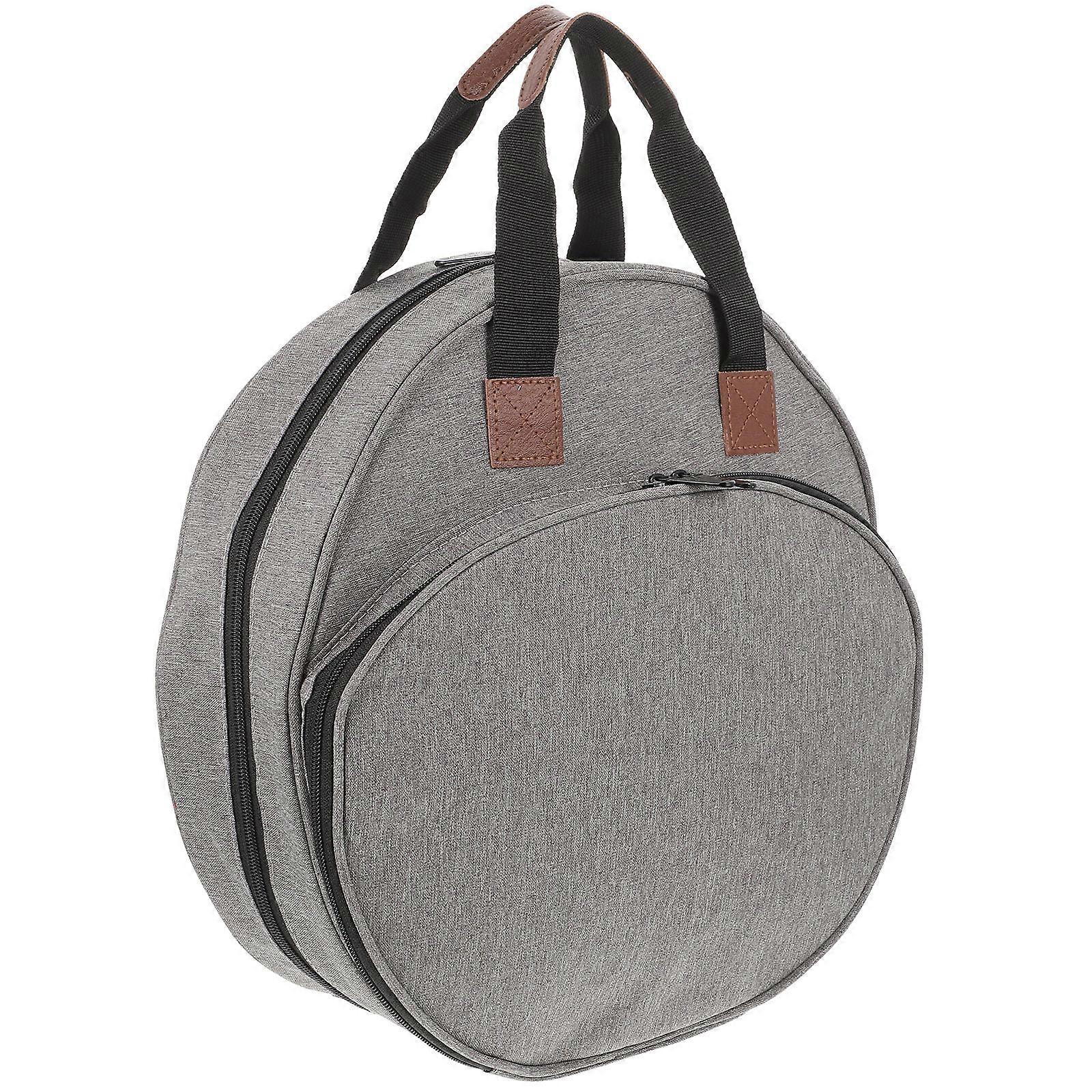 Knitting Tool Carrier Bag for Embroidery Storage 2Pcs Grey Portable Design