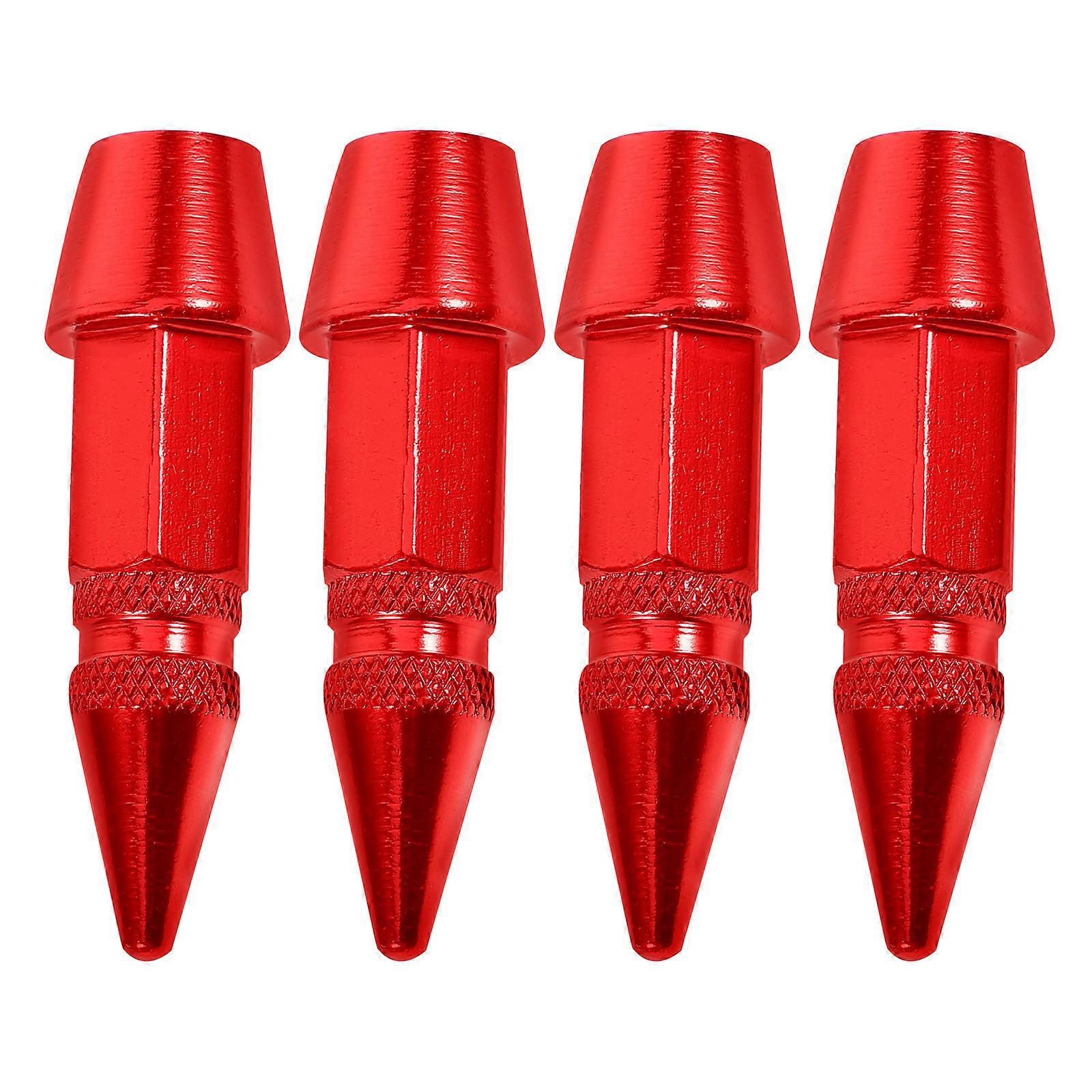 Spiked Valve Stem Caps Car Tire Valve Caps for 8Pcs Red