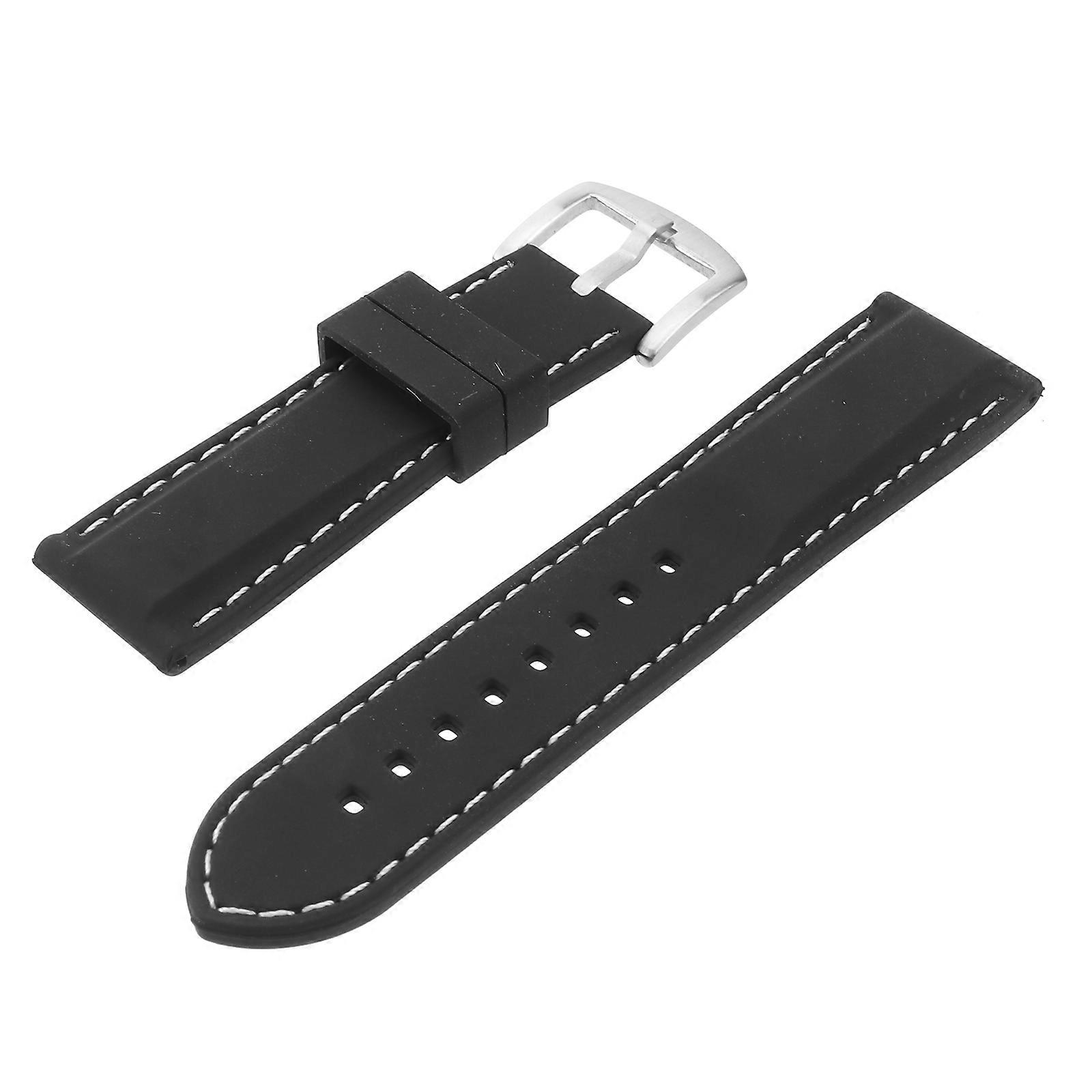 Durable 24mm Watch Strap Silicone Watch Band for Comfortable 3Pcs Use
