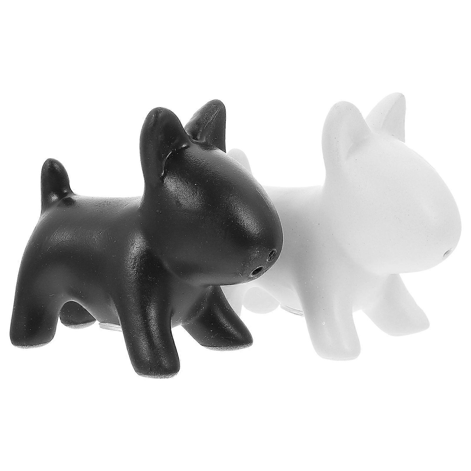 Ceramic Spice Containers Dog Modeling for Kitchen Use 4Pcs Seasoning Shakers