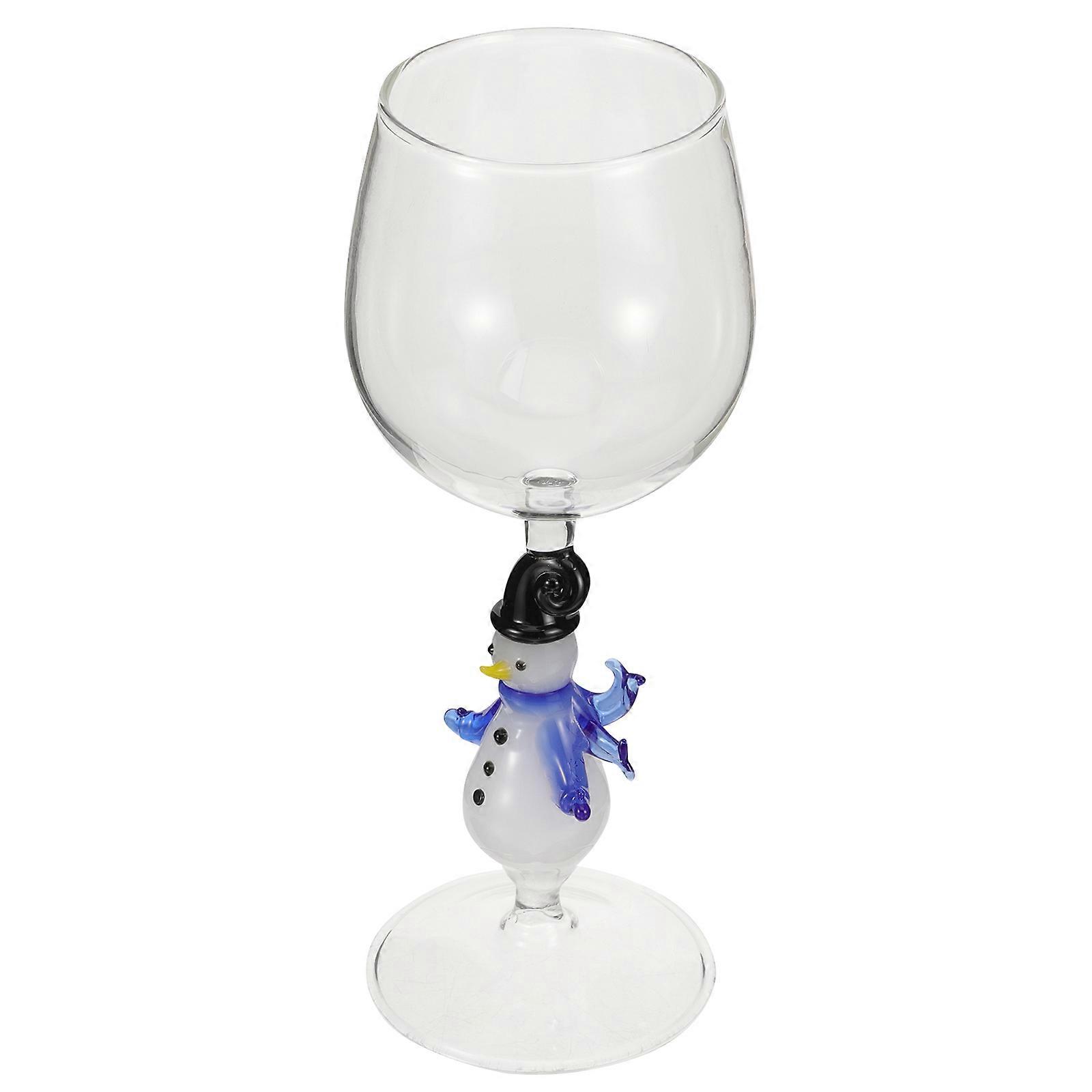 Glass Christmas Wine Glass for Wine Drinking Cup One Elegant Goblet