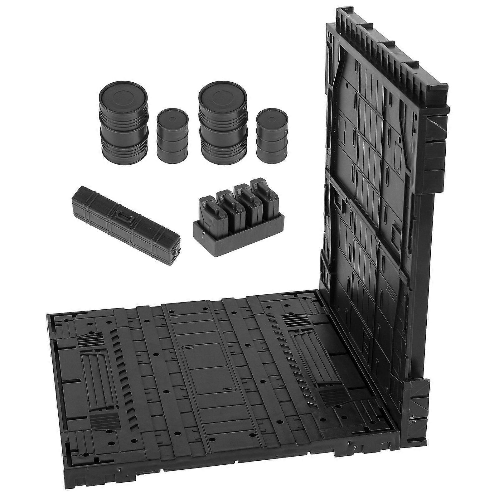 Black Plastic Model Pieces Shelves for Action Figures Display 2Pcs