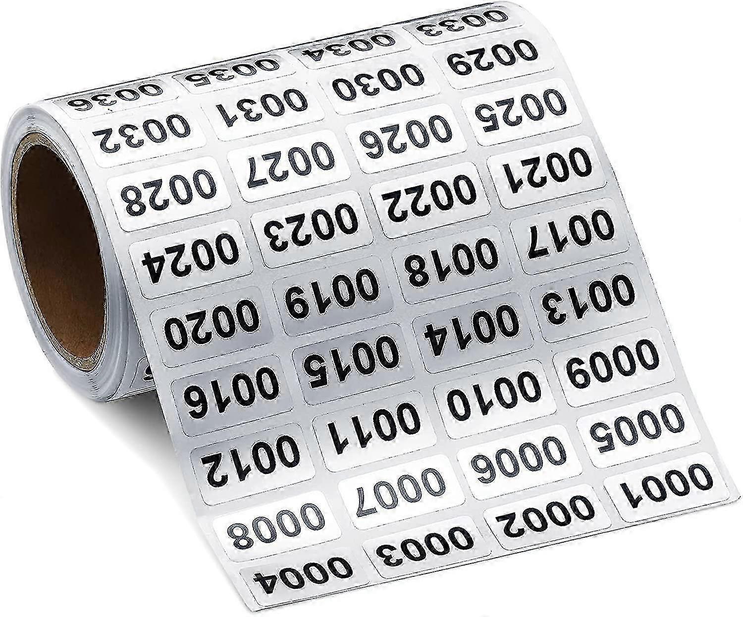 2025 Consecutive Number Label Sticker Waterproof Number Inventory Sticker