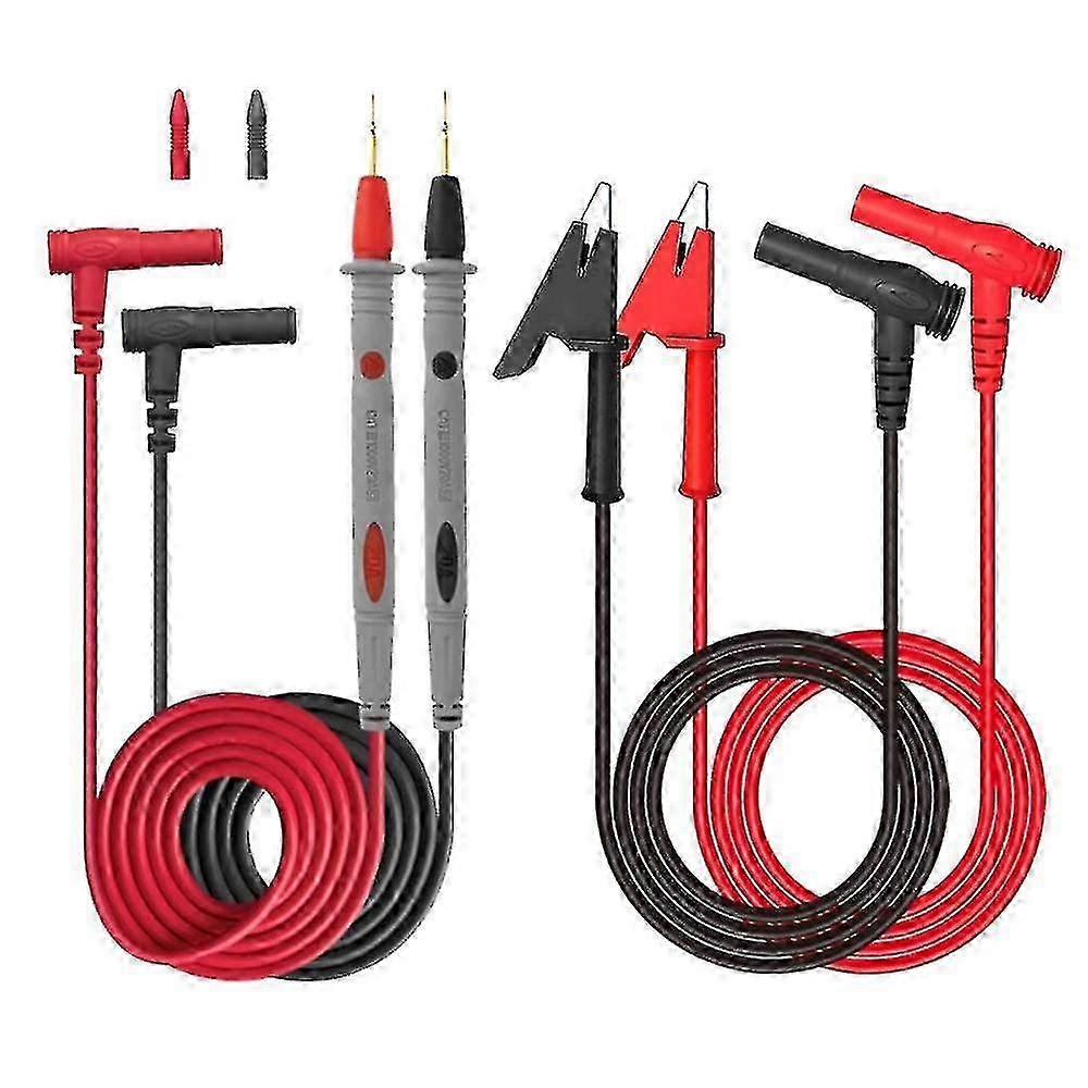 Multimeter Test Leads, 1 Pair Of Test Leads With Alligator Clips And 24k Gold Plated Test Probes,1000v 20a Lead Test Kit SZRH A-GB