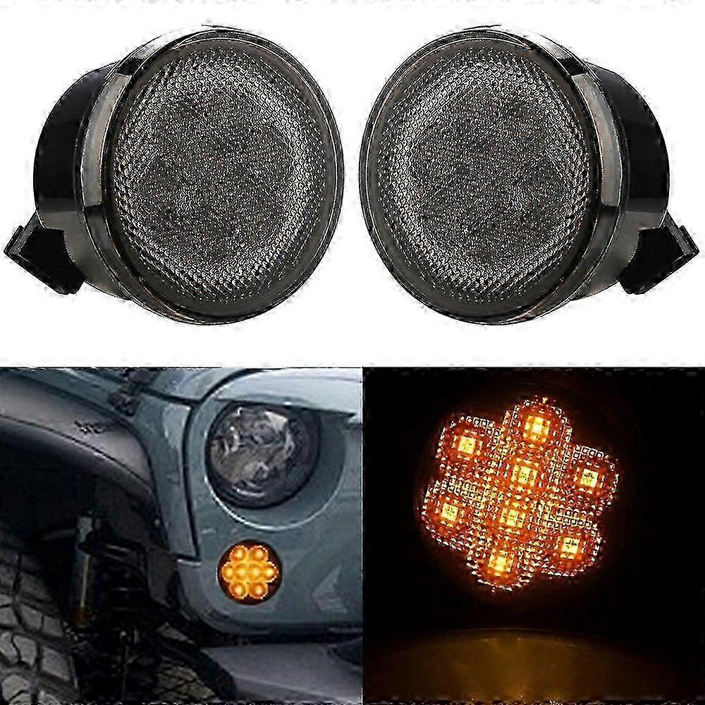 LED Front Turn signaling Assembly for 2007-2017 Jeep Wrangler JK with Amber Lights