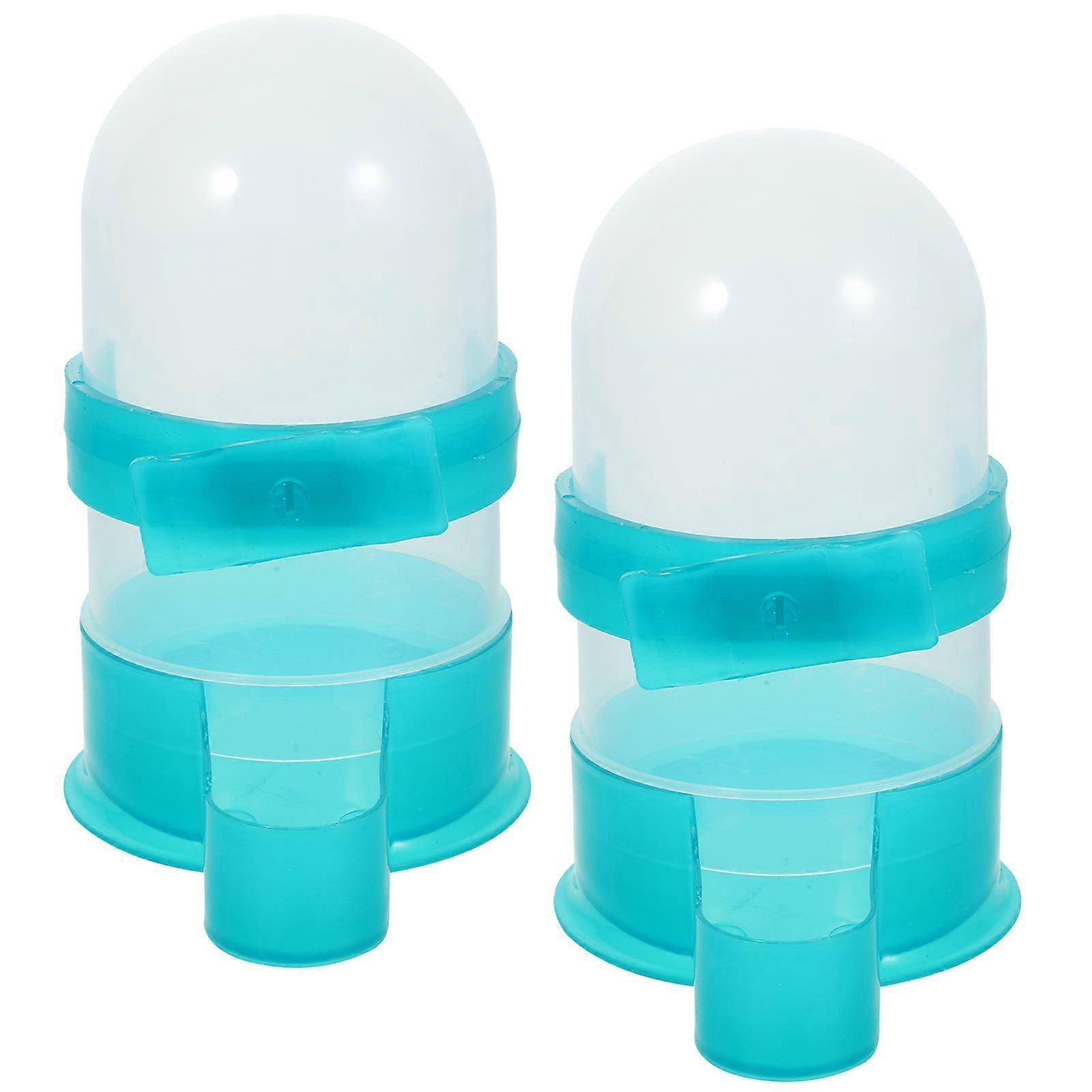 Pet Water Holder Automatic Feeder with 2Pcs Green Waterer