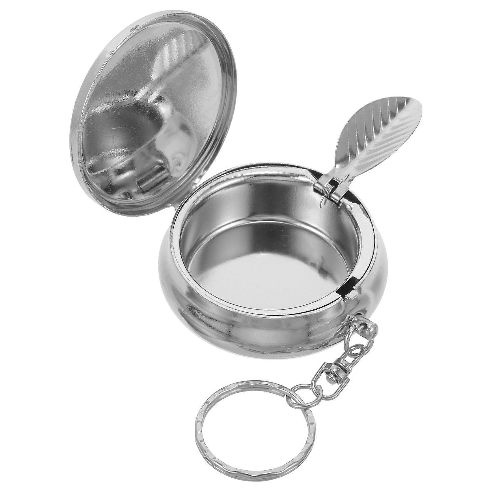 Ashtray Keyring Metal Small Ashtray for Storage Use 3Pcs