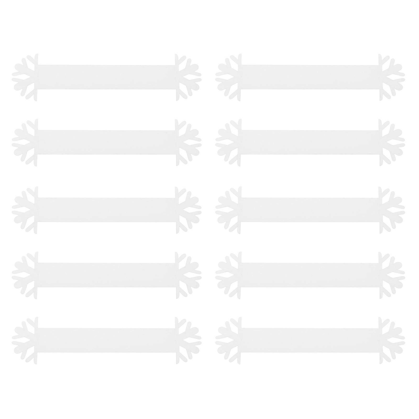 Beautiful Napkin Clasps Snowflake Napkin Rings for Decor 60Pcs White