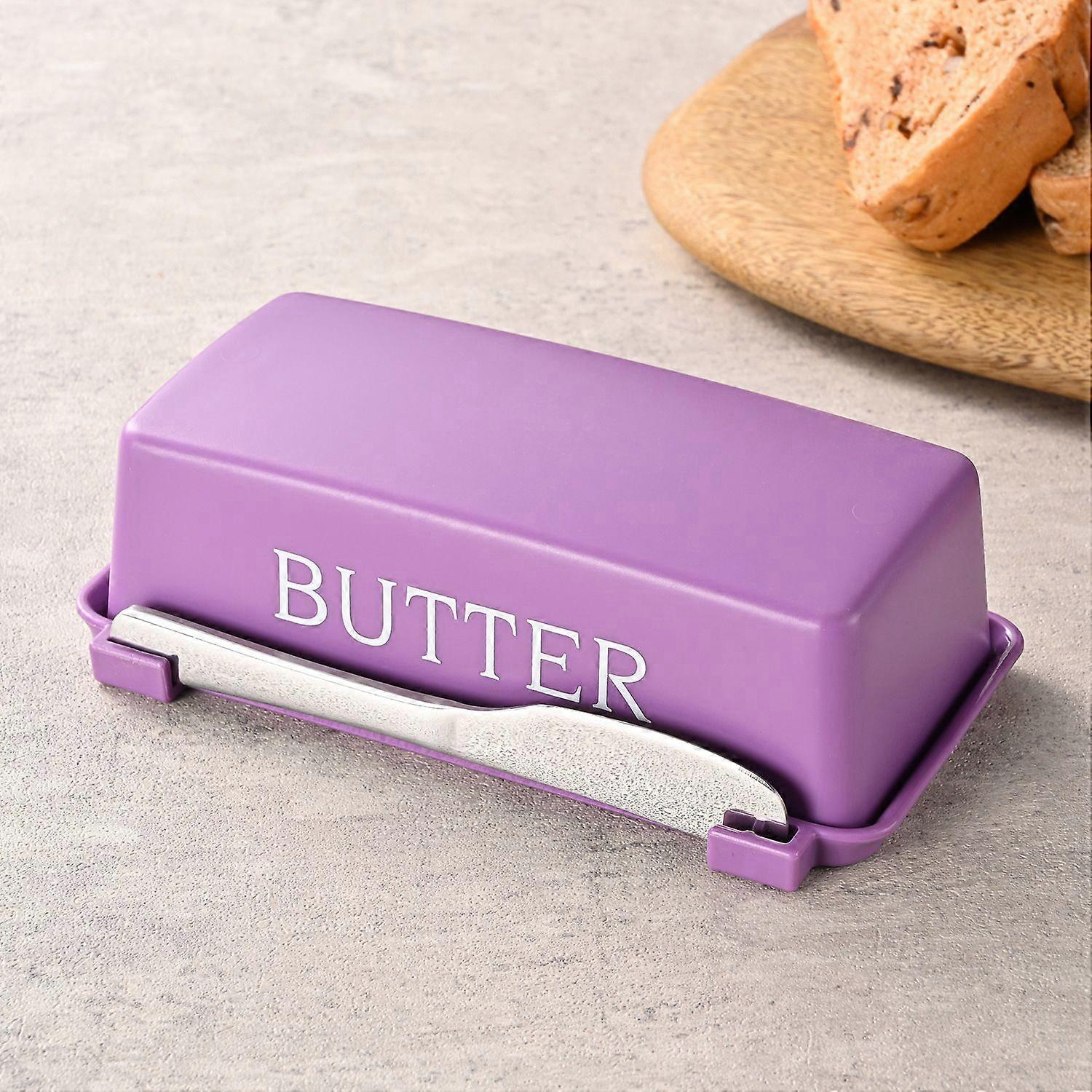 Butterdose, Lebensmittelqualität PP-Material mit Buttermesser Lila