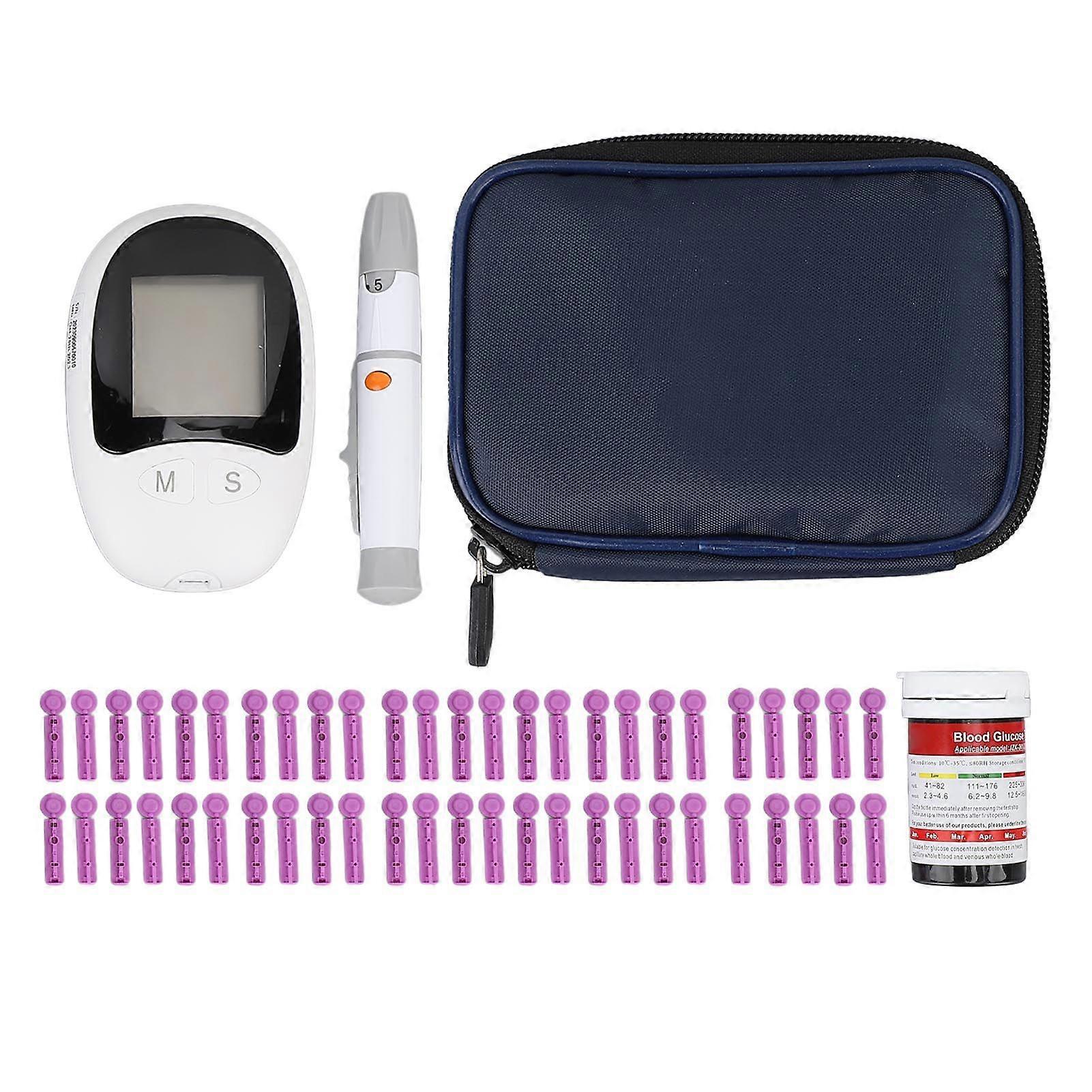 Blood Glucose Monitor High Accuracy with 50pcs Test Strips Lancet Lancing Device Blood Sugar Test Kit for Home