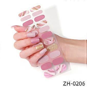 Valentinstag 22-Finger-Nagelkunstaufkleber Japanischer und koreanischer Nagellackfilm Nagelaufkleber 3D heißes Silberzwiebelpulver Nagelkunstaufkleber ZH-0206