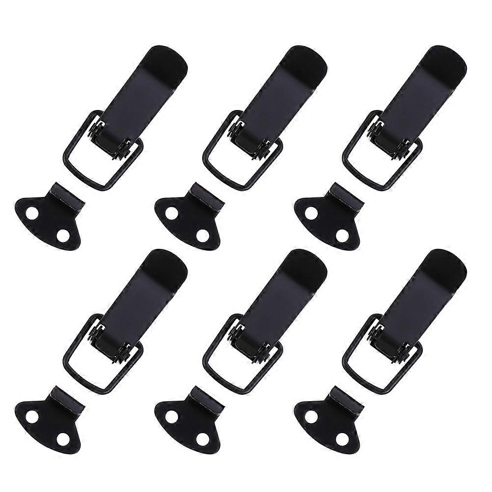 Black Metal Toggle Latch Stainless Steel for Locking Use 12Pcs