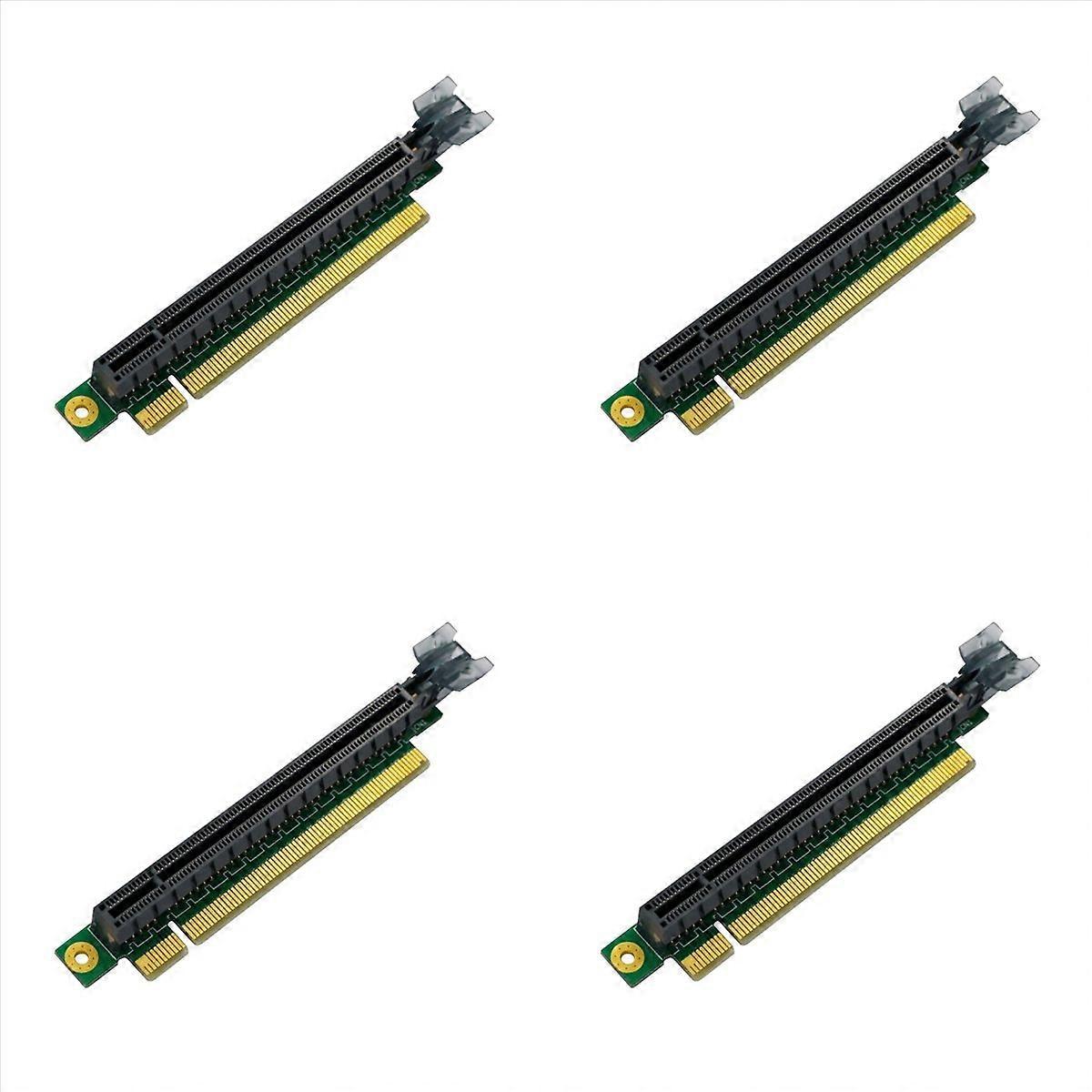 4X PCIE 16X Riser Card Adapter PCI Express 3.0 PCI-E to PCI-E 16X Slot Converter 90 Degree Connector