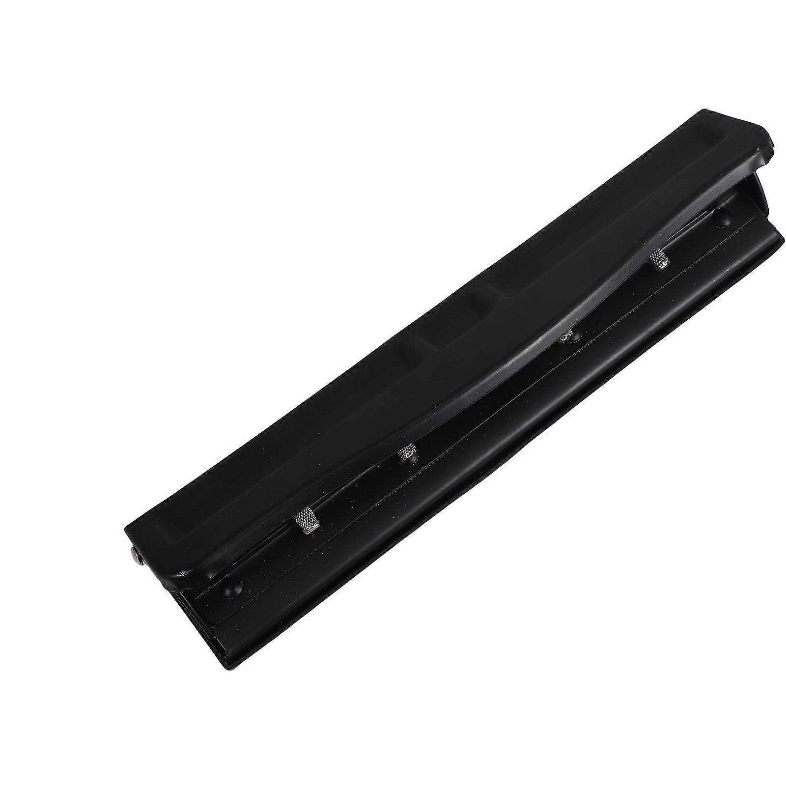 Black 4-Hole Paper Punch Office Supplies for Desk Use with Chip Catcher 1Pack